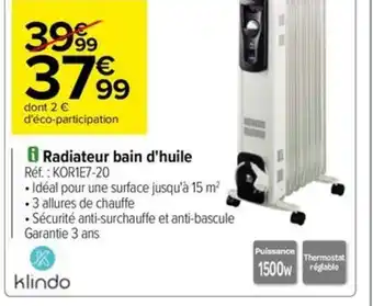 Radiateur bain d'huile