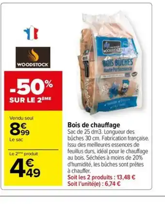 Carrefour Drive Bois de chauffage offre