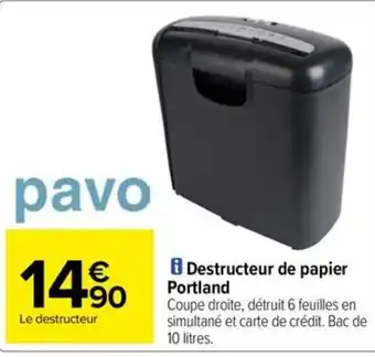 Destructeur de papier Portland