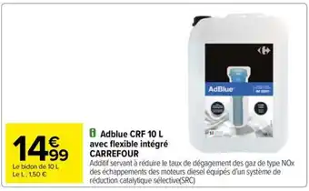 Carrefour Drive i Adblue CRF 10 L avec flexible intégré CARREFOUR offre