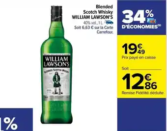 Carrefour Drive Blended Scotch Whisky WILLIAM LAWSON'S offre