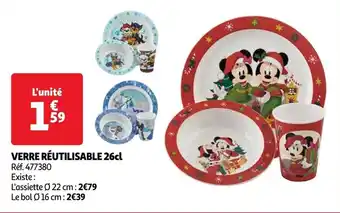 Auchan VERRE RÉUTILISABLE 26cl Réf. 477380 offre