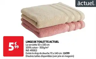 Auchan LINGE DE TOILETTE ACTUEL offre
