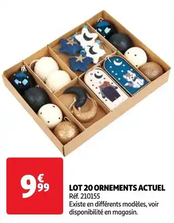 Auchan LOT 20 ORNEMENTS ACTUEL Réf. 210155 offre