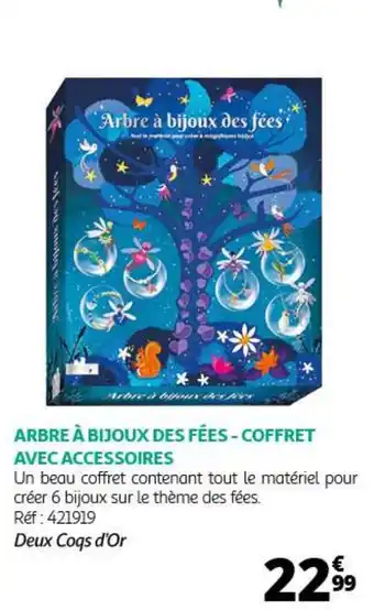 Auchan ARBRE À BIJOUX DES FÉES - COFFRET AVEC ACCESSOIRES offre