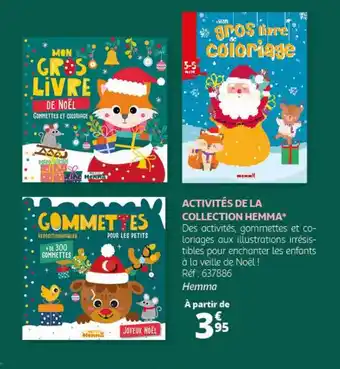 Auchan ACTIVITÉS DE LA COLLECTION HEMMA offre