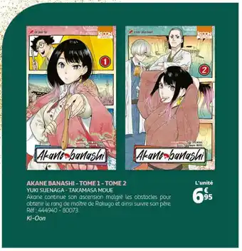 Auchan AKANE BANASHI - TOME 1 - TOME 2 YUKI SUENAGA - TAKAMASA MOUE offre