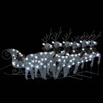 Bricorama Vidaxl décoration de noël rennes et traîneau 140 led extérieur argenté offre