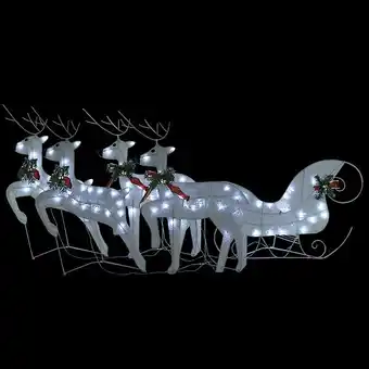 Bricorama Vidaxl décoration de noël renne et traîneau 100 led extérieur blanc offre