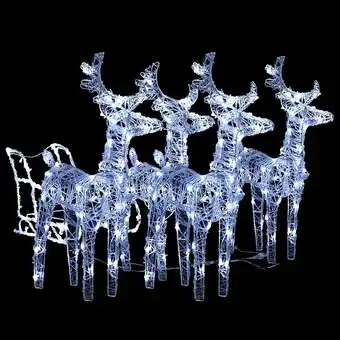 Bricorama Vidaxl décoration de noël avec rennes et traîneau 240 led acrylique offre