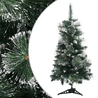 Bricorama Vidaxl sapin de noël artificiel avec support vert et blanc 90 cm pvc offre