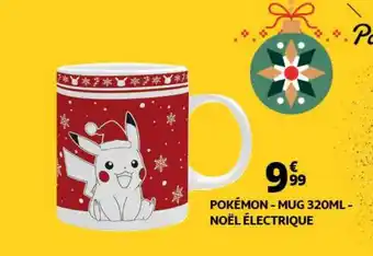 Auchan POKÉMON - MUG 320ML-NOËL ÉLECTRIQUE offre