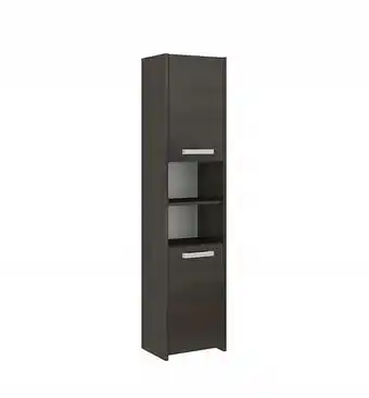 Bricomarché Prague - meuble colonne de salle de bain 30x30x170 - rangement salle de bain - armoire toilette - wenge offre