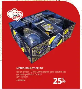 Auchan MÉTRO, BOULOT, GIN TO' offre