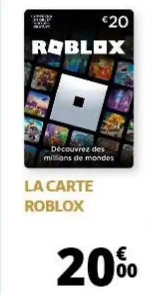 Auchan LA CARTE ROBLOX offre