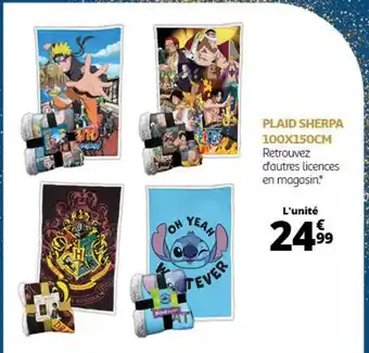 Auchan PLAID SHERPA 100X150CM offre