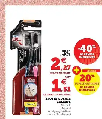 Super U Brosse à Dents Colgate offre