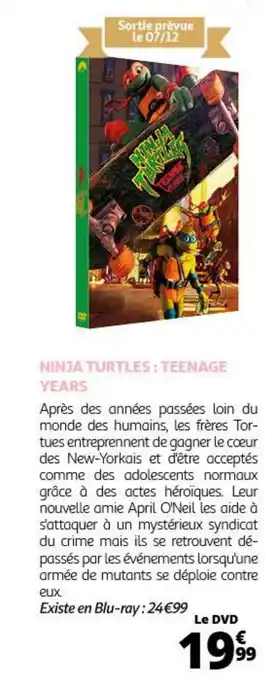Auchan NINJA TURTLES: TEENAGE YEARS offre