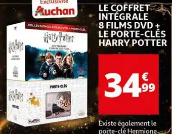 Auchan LE COFFRETA • INTEGRALE 8 FILMS DVD + LE PORTE-CLÉS HARRY POTTER offre