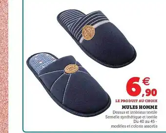 Super U Mules Homme offre