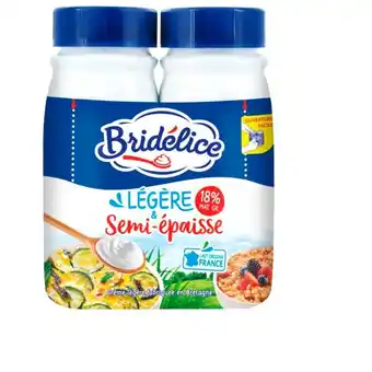 Auchan Crème légère semi-épaisse bridélice offre