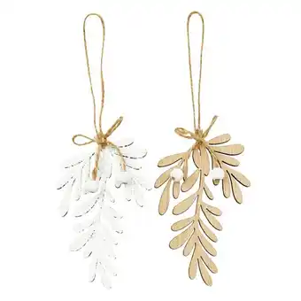 Auchan Suspension feuille en bois 11,5 cm actuel offre
