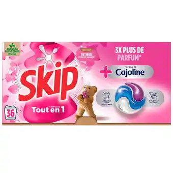 Auchan Lessive capsules 3en1 touche de cajoline skip offre
