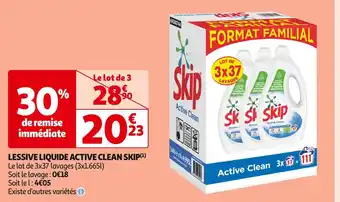 Auchan Supermarché Skip lessive liquide active clean (1) offre