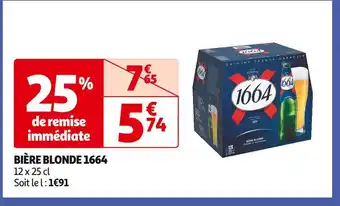 Auchan Supermarché 1664 bière blonde offre