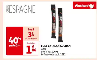 Auchan Supermarché Auchan fuet catalan offre