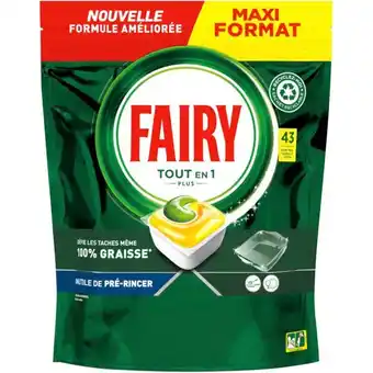 Auchan Tablettes lave-vaisselle tout en 1 plus citron fairy offre