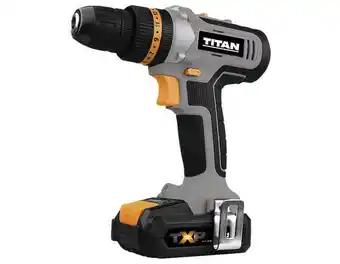 Titan perceuse-visseuse sans fil 18 v + 2 batteries 2 ah li-ion + 1 chargeur