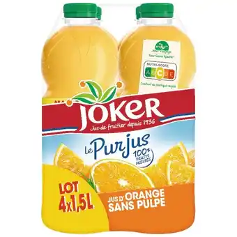 Auchan Joker le pur jus orange sans pulpe offre