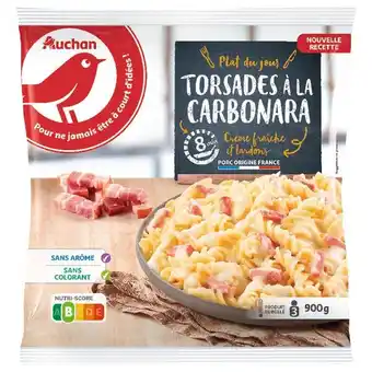 Auchan Torsades à la carbonara surgelées auchan offre