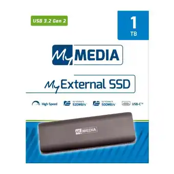 Auchan Disque dur ssd externe 1to usb 3.2 my media offre