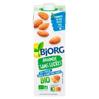 Auchan Lait d'amandes sans sucres bio bjorg offre