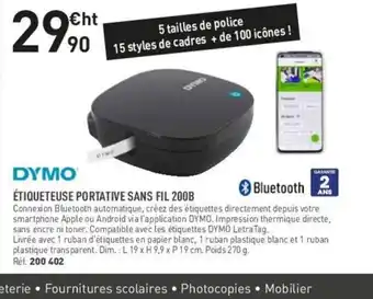Hyperburo ÉTIQUETEUSE PORTATIVE SANS FIL 200B offre