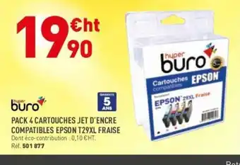 PACK 4 CARTOUCHES JET D'ENCRE