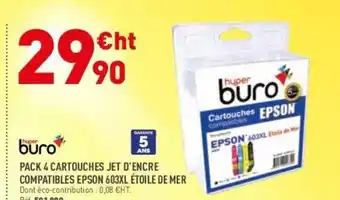 PACK 4 CARTOUCHES JET D'ENCRE COMPATIBLES BROTHER LC-3219XL