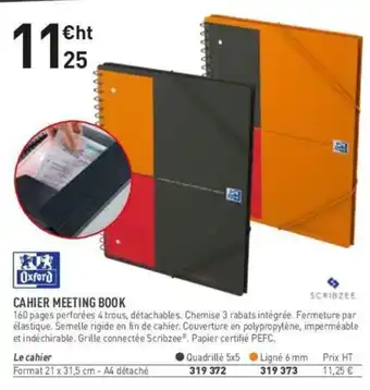 CAHIER MEETING BOOK