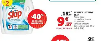 Super U Lessive Liquide Skip offre