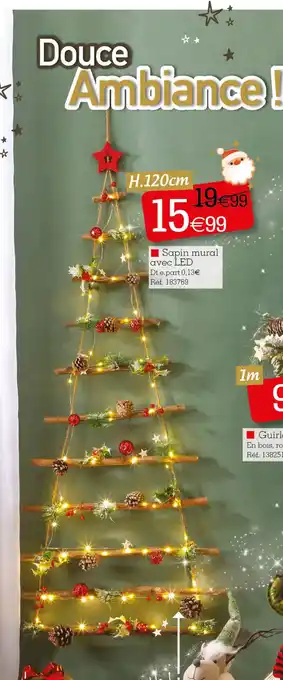 Sapin mural avec LED
