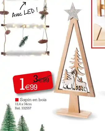 Kandy Sapin en bois offre
