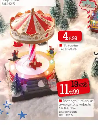 Manège lumineux avec avions volants