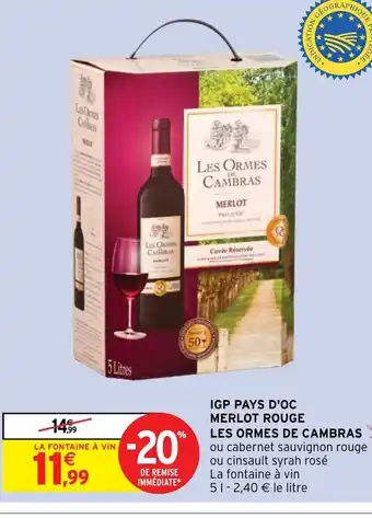 IGP PAYS D'OC MERLOT ROUGE