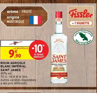 Intermarché Express RHUM AGRICOLE BLANC IMPÉRIAL offre
