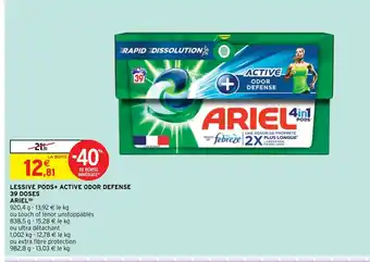 Intermarché Express LESSIVE PODS+ ACTIVE ODOR DEFENSE 39 DOSES offre