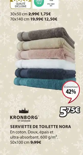 JYSK SERVIETTE DE TOILETTE NORA offre