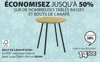 JYSK BOUT DE CANAPÉ NYBO offre