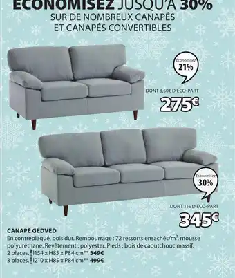JYSK CANAPÉ GEDVED offre